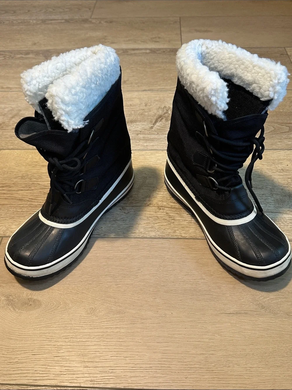 SOREL Womens Winter Carnival Black Snow Boots Size 8